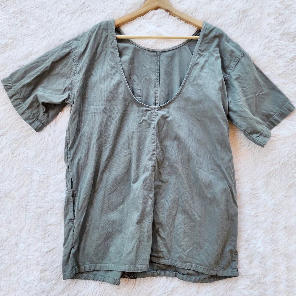 Free People Free-est‎ Grey Denim Dean Romper